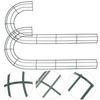 2 Pcs Green Ribbon Christmas Wreath Decoration Candy Cane Shape Frame Iron Ring Accessory Garland Bride