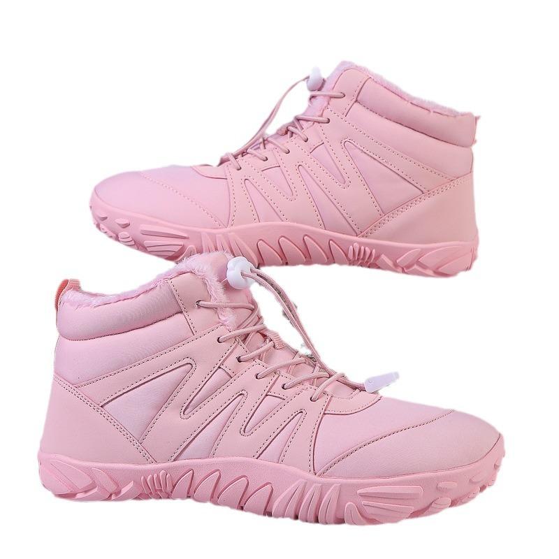 New five-finger men's snow boots barefoot piled thickened single shoes waterproof and non-slip barefoot non-slip cotton shoes