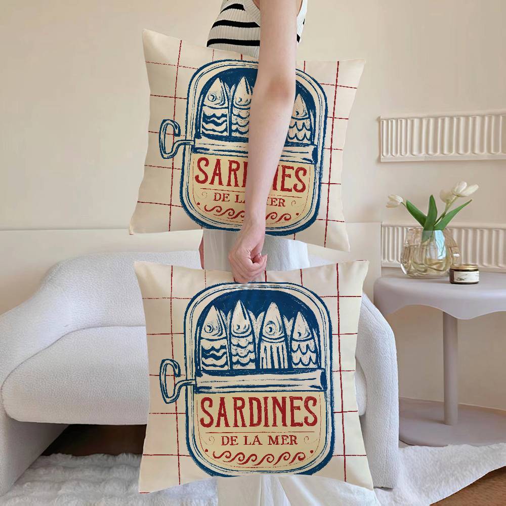 Прибрежное очарование Наволочка Декоративные наволочки для дивана и гостиной Пыле- и клещезащитные Невидимая молния 12x12Inch