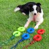 Yousheng Spiked Ring Dog Chew Toy for Aggressive Chewers Interactive Squeaky Spiky Ring with Rope Dog Training Fetch Toy for Small Medium Large Dogs
