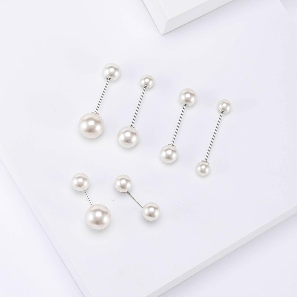Classic Simple Versatile Alloy Pearl Pin Brooch Creative Ladies Sweater Shirt Brooch Ornament Pin