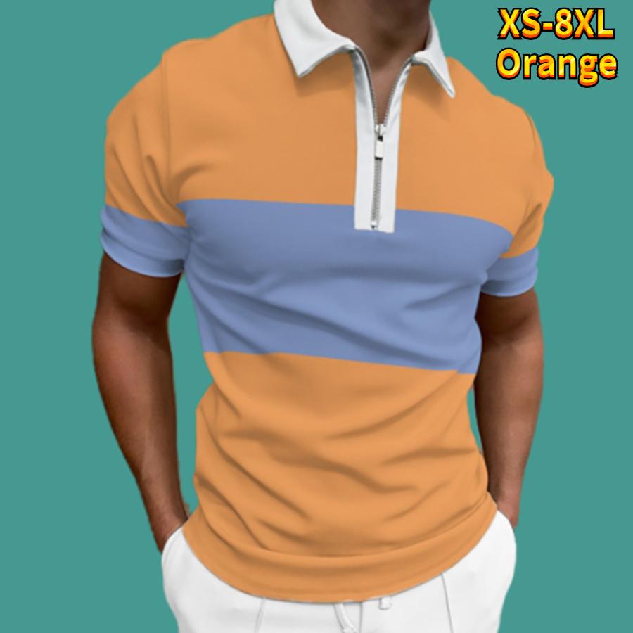 Rahat Yaka T-shirt Genç erkek Moda Fermuar kısa kollu tişört erkek 3D Altın Dikiş Baskı T Gömlek
