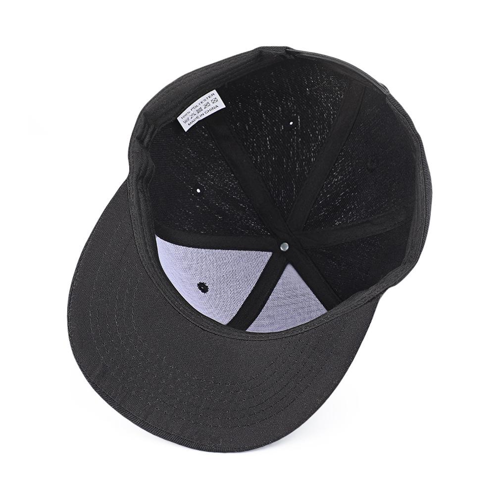 Spring/Summer Trendy Unisex Polyester Flat Brim Hat with Embroidered Logo - European & American Style