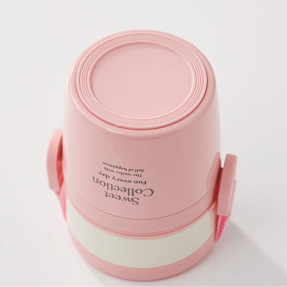 Skater Vacuum Insulated Stainless Steel Lunch Sweet Dot STLBT6 Box, 600ml, Pattern, Pink,