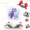 Colorful 2D Owl Wind Spinner Metal Garden Decor with Floral Design for Outdoor Patio Yard Decoration No Electricity Needed Durable Gift