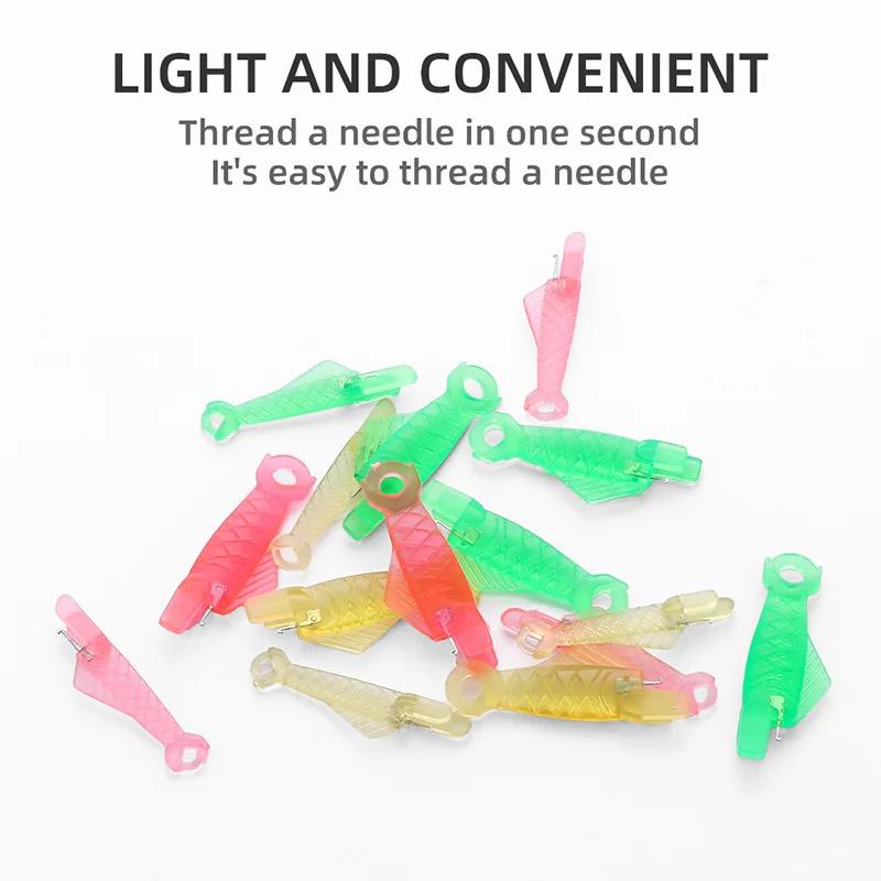 Mini Automatic Needle Threader With Hook Plastic Needle Sewing Machine Insertion Elderly Quick Changer Craft Accessories