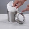 Papelera Pequeña de Escritorio Cubo de Basura de Acero Inoxidable Papelera de Reciclaje de Mesa Cubo de Basura Metálico para Encimera 1.5L para Oficina Coche