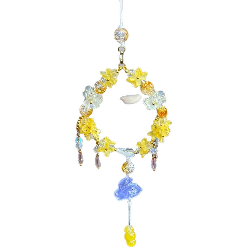 Osmanthus Quastenanhänger - Autoaccessoire im neuen chinesischen Stil aus der Hangzhou Scenic Collection