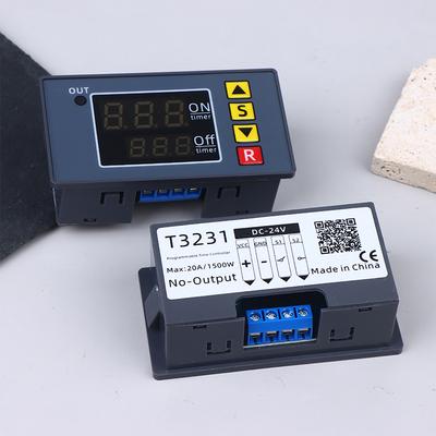 T3231 Döngüsel Zamanlama Gecikme Rölesi Dc12V 24V Ac110-220V Kırmızı ve Mavi Çift Ekranlı Gecikme Rölesi Modülü Otomotiv Zamanlama Rölesi Anahtarı