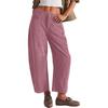 Women's Corduroy Pants Casual Women's Solid Color Corduroy Loose Straight Pants