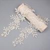 1 Pair 3D Flower Embroidery Flower Applique Polyester DIY Crafts Rose Flower Patch 16cm X 36cm Embroidery Repair Patch