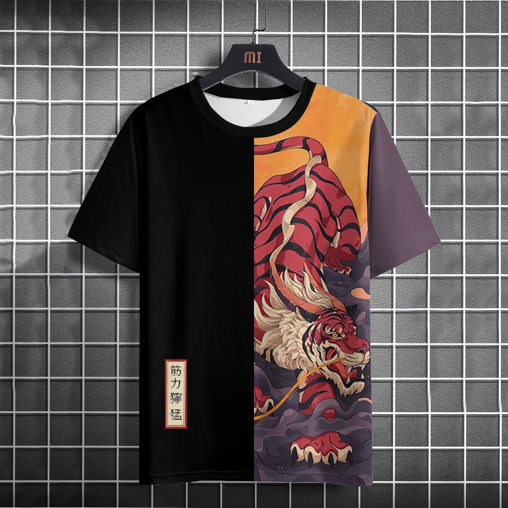 Unisex T-shirt Men Women Japanese Samurai Cat 3D Printed T-shirt Casual Fashion Funny Shirt Top T-shirt Men's Summer T-shir