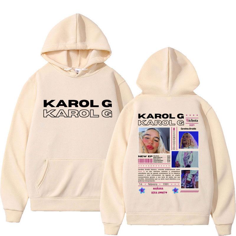 Singer Karol G Bichota Y2k Hoodies Hip Hop Manana Sera Bonito Tracksuit Men Women Casual Harajuku Loose Warm