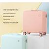 18-Inch Lightweight Leather Cabin Suitcase with Universal Wheels for Travel