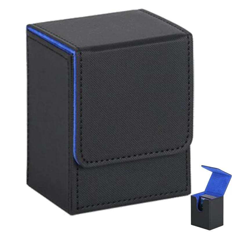 100+ PU Deck Box Large Capacity Container Collection Sleeved Card Case PVC Trading Card Holder Board Game MTG 104x83x80mm