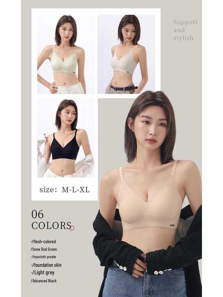 Seamless Wire-Free Uplift Bra: Soft, Supportive, Anti-Sagging Lingerie for Women.