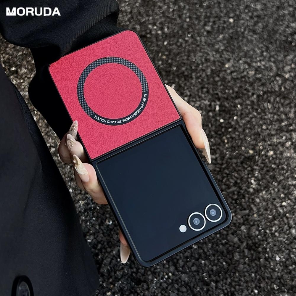 Fashion for Magsafe Leather Thin Case for Samsung Galaxy Z Flip 7 6 5 4 3 flip7 ZFlip Flip6 Magnetic Shockproof Ultra Slim Cover
