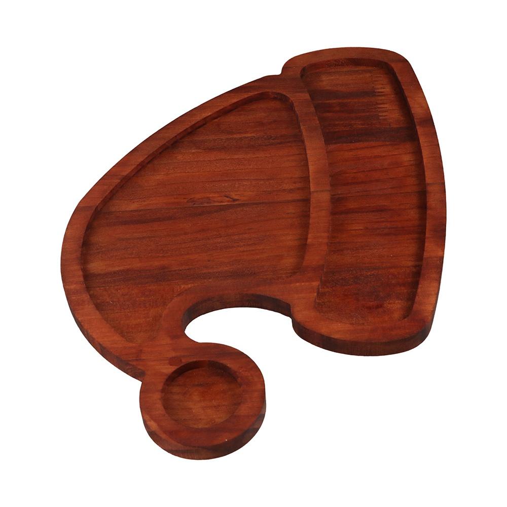 Exquisite Christmas Wooden Tray Santa Hat Snack Tray Cutting Board Fruit Plate  Hotel