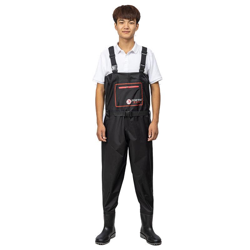 Half-Body Waterproof Fishing Waders with Belt and Boots