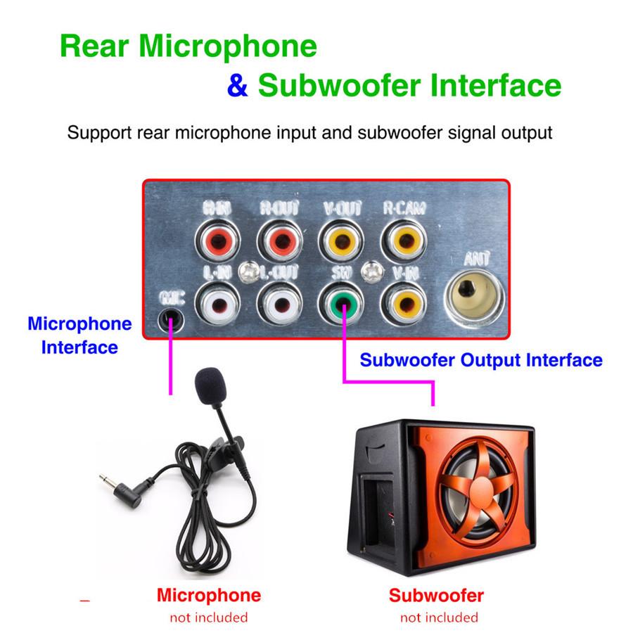 Car Receiver 4.1"Touch Screen Bluetooth RMVB/MP5/Radio/Bluetooth Player AM FM Radio RDS Support Subwoofer Micophone with 170° Dynamic Track Camera