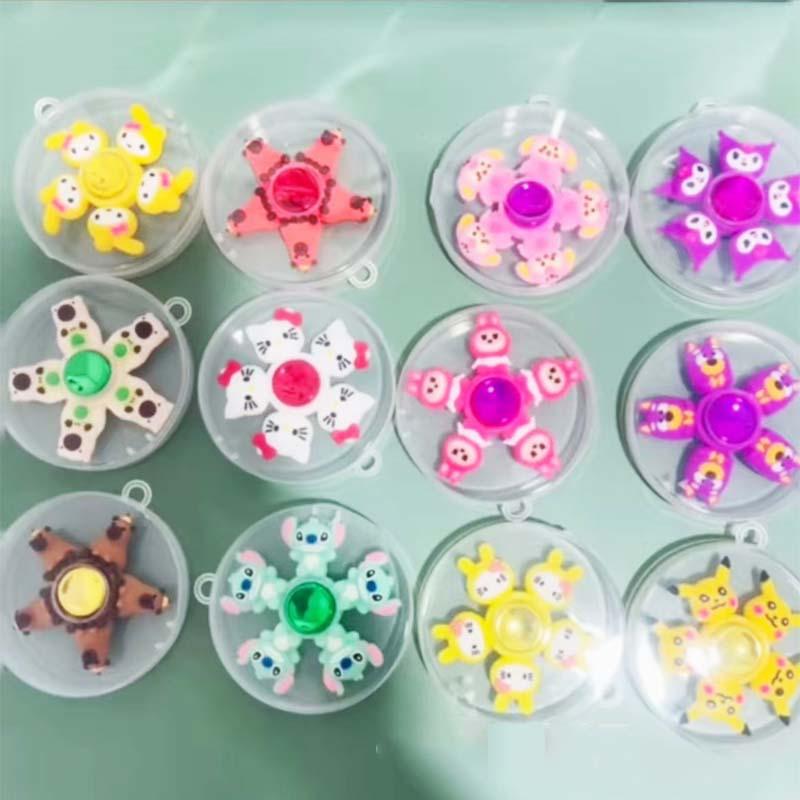 Creative Cute Princess Cartoon Top Toy Children Boy Gift Rotating Fingertip Top Decompression Toy