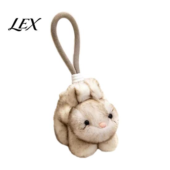 Fashionable Keychain for Handbags Scented Bunny Plush Keychain, Mini Rabbit Stuffed Animal with Fragrance Cute Kawaii Bag Decor Beads, Hanging Pendant