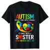 Men's T-shirts Autism Mom Dad Clothing Autism Awarenes Family Tshirts Short Sleeve Clothes Family Matching Clothing Unisex Tees