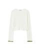 Lense Hook Boucle Cardigan Ivory