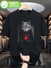 Camiseta Gráfica Unissex Chapeuzinho Vermelho Lobo Mau Gola Redonda Camisa Casual Unissex para ele para ela Aniversário Halloween