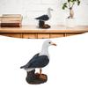 Resin Seagull Statue Sea Bird Figurine Mediterranean Style Ornament for Home Landscape Office Decoration Standing Type