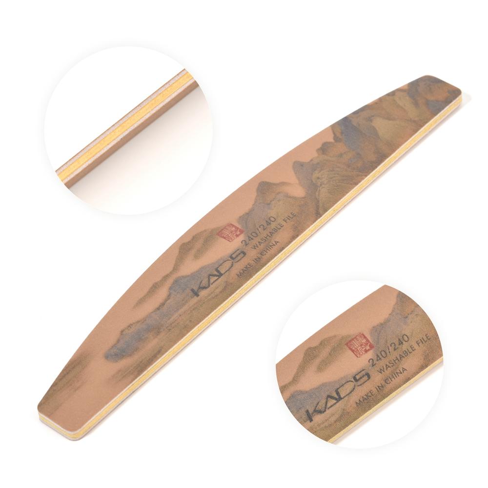 Lixa de unha e polidor em estilo oriental meia-lua lixa dupla face lixa de unha gel de moagem esmalte de unha ferramenta de manicure