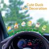 Ente für Armaturenbrett Auto Schütteln Cartoon Armaturenbrett Ornament Autoinnenzubehör 6X Autodekoration für Tisch Garten