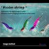 Shrimp 105Mm 12G Squid Jig Luminous Horizontal Slow Sinking Lure Webfoot Wood Shrimp Octopus Bait Squid Cuttlefish Fishing