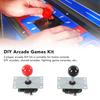 2 Player Arcade Game DIY Kit with USB Computer Joystick Circuit Board Gamepad 30 Cassette Buttons Red Black