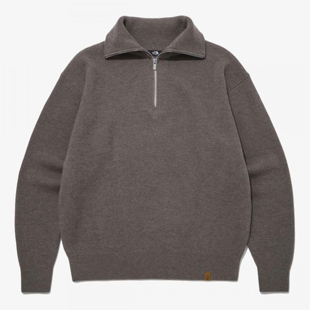 The North Face Merino Wool Half Zip Sweater Nt7ap51b COCOA BROWN/095
