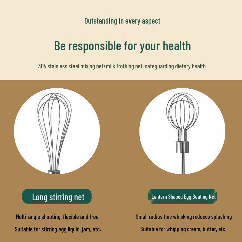 

Бездротовий електричний віночок та міксер для збивання вершків та яєчних білків, міні-домашній міксер.