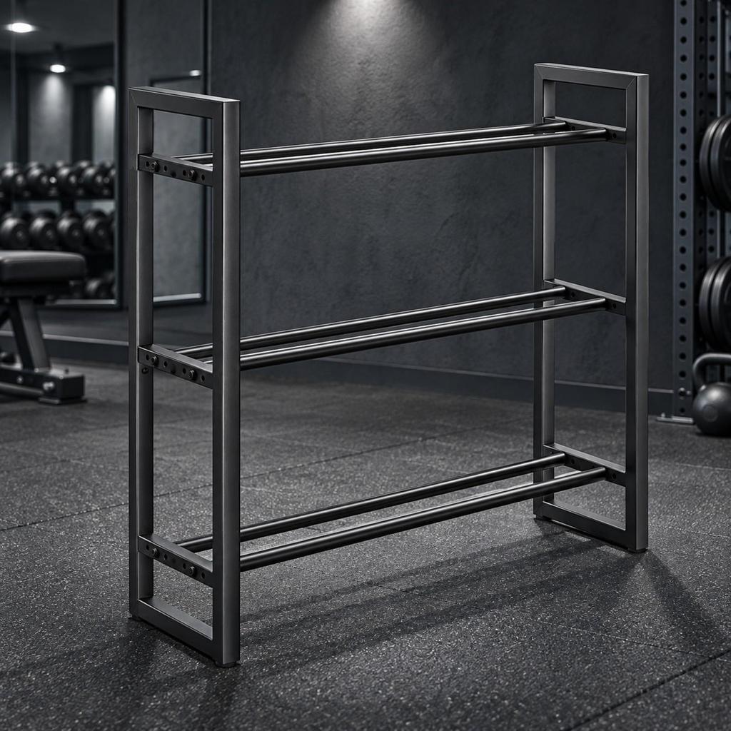 Fitness Equipment Organizer Stable Adjustable-Width Storage Rack for