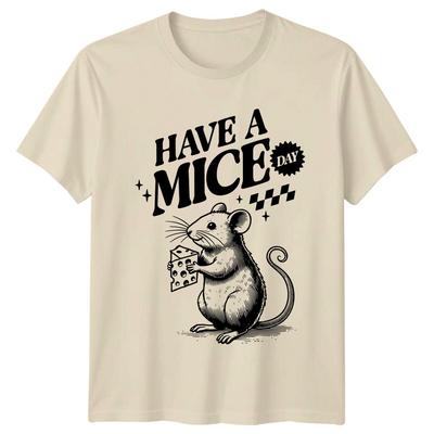 Have A Mice Day T-Shirt Sarkastisches Grafik Ratte Käse T-Shirt