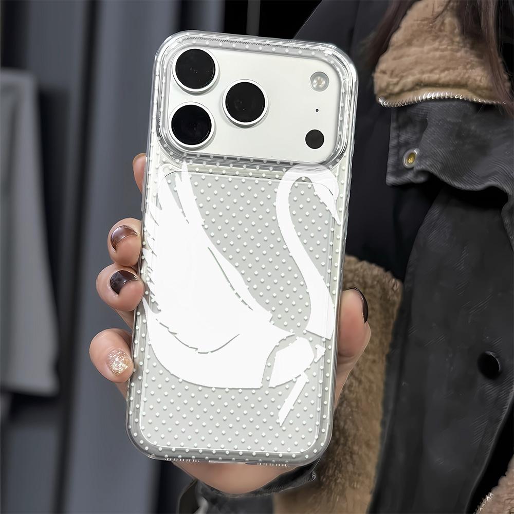 Phone Case For Iphone 12 Pro Max 16 17 Air 15 14 13 Pro 12 11 14 Plus Vintage Silhouette Swan Shockproof Silicone Funda Cover
