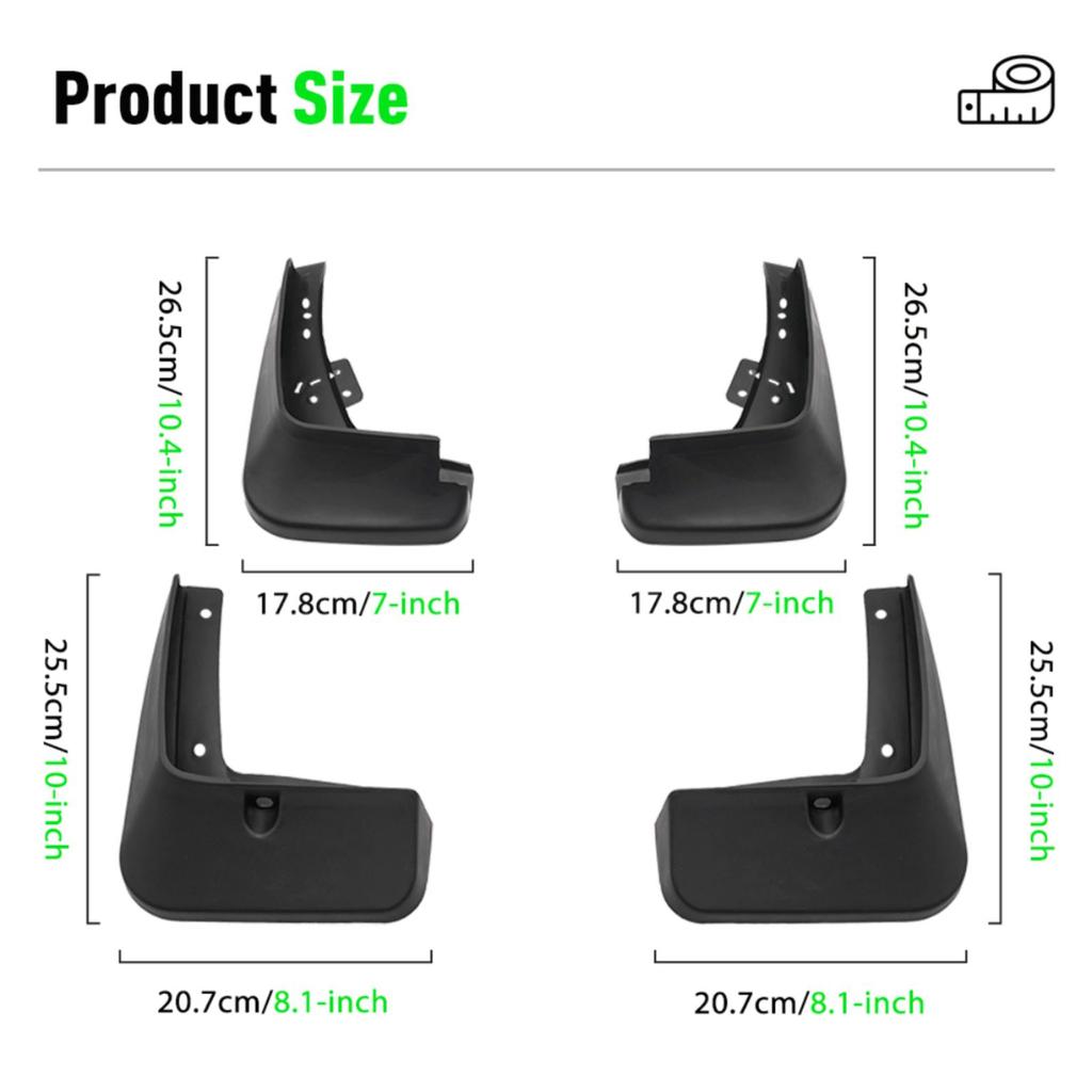 4PCS Car Mud Flaps Splash Guards Mudguards Car Mud Flaps Compatible with Kia Optima 2016 2017 2018 2019 2020