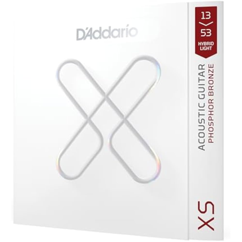 D Addario Daddario Acoustic Guitar Strings XS Coated Strings Phosphor Bronze Hybrid Light .013-.0...