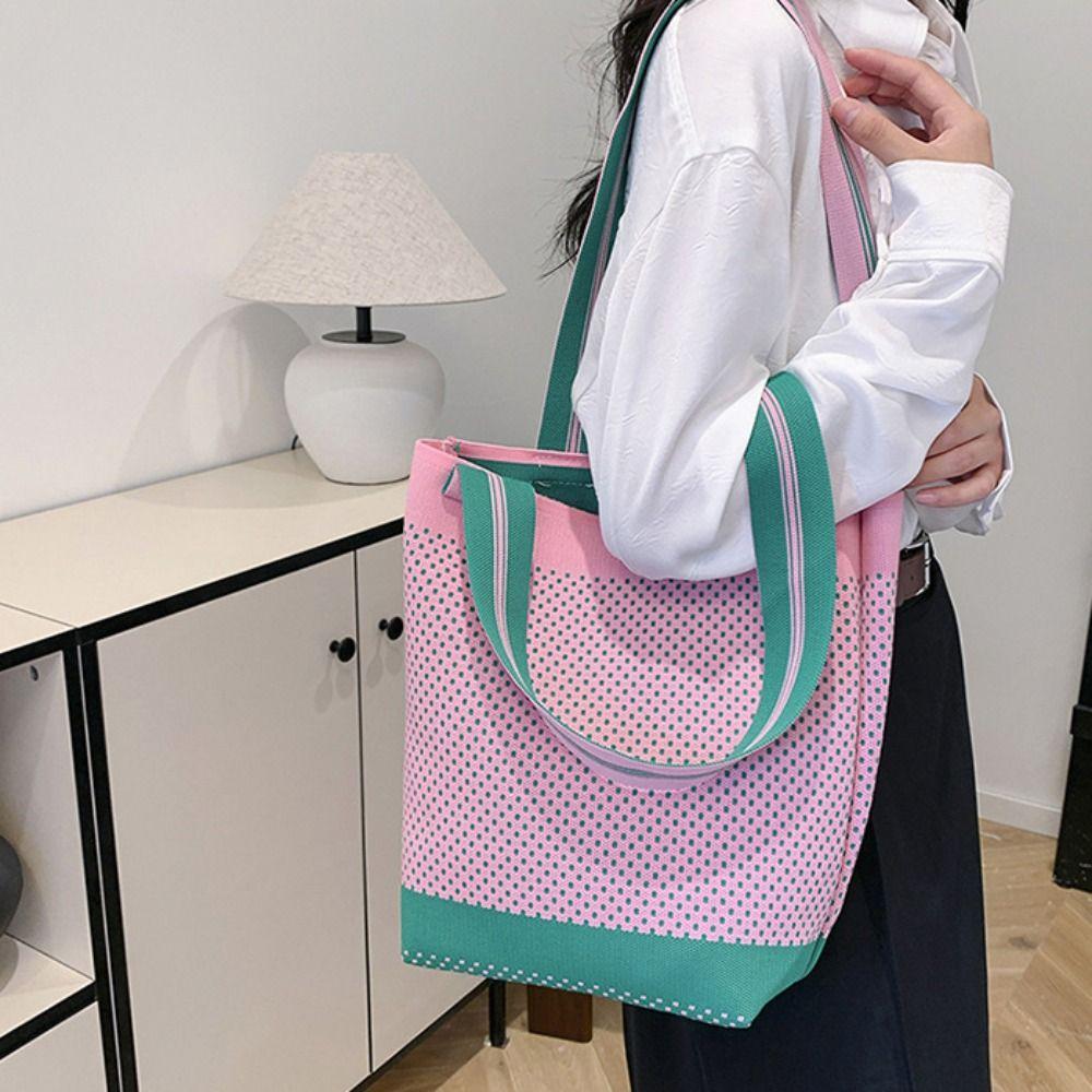 Large Capacity Geometric Shoulder Bag Mommy Bag Casual Shoulder Bag Outdoor