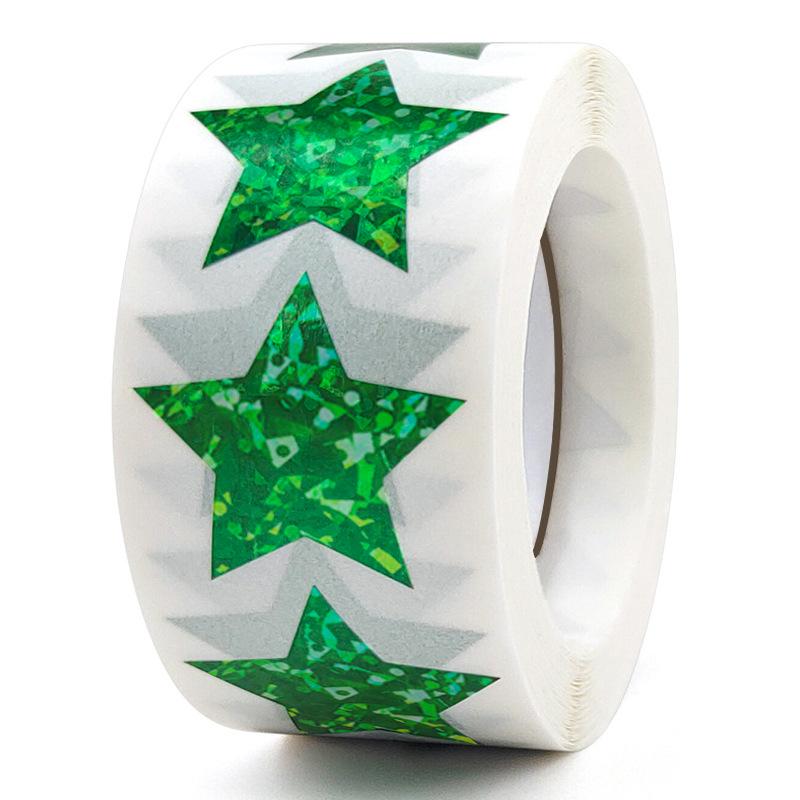 Colorful Five-Pointed Star Laser Stickers - Reward, Gift Packaging & Decoration