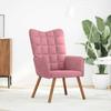 Pink Velvet Relaxation Armchair