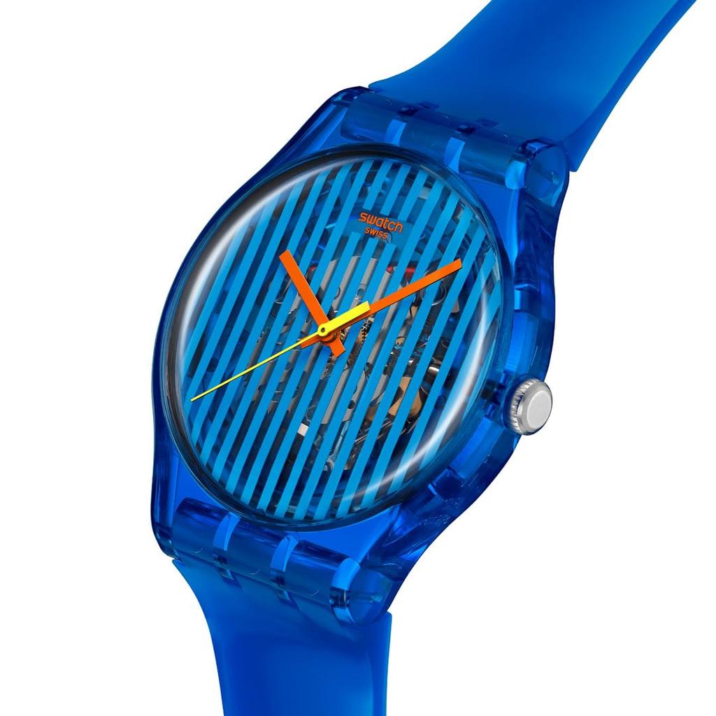 NEW GENT BIOSOURCED BRILLIANTLY BLUE Watch SO29S102 Unisex Adult Blue [Swatch]
