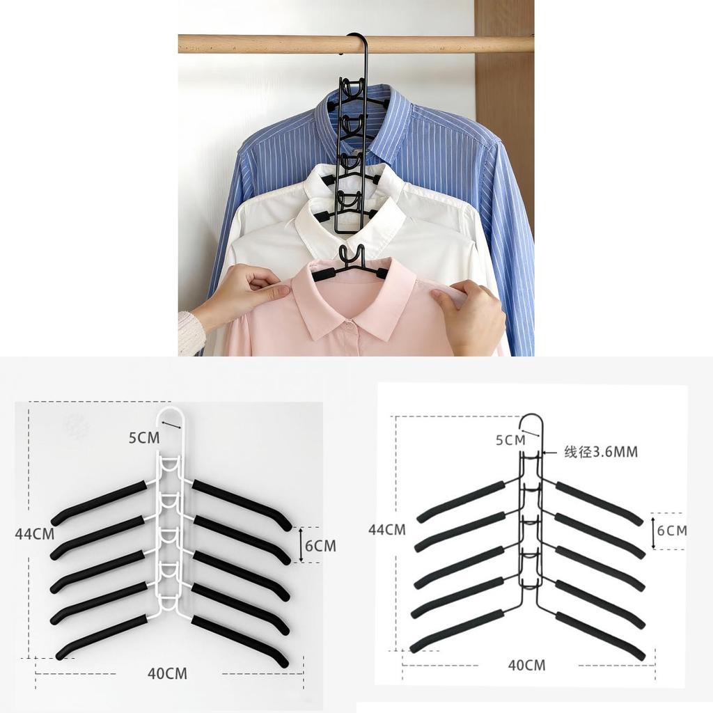 Modern Minimalist Multi Layer Clothes Hanger With Anti Slip Design For Laundry Room