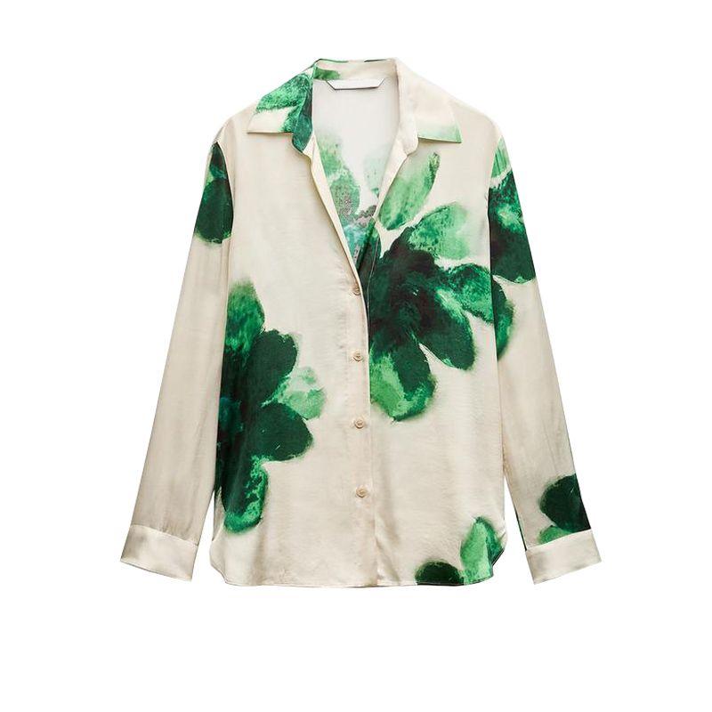 Spring Trendy Print Vertical Shirt 2183040 Pajamas Style Pants 2183041 2183242