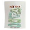 4Pcs Girl Hairpins Childlike Pattern Fish Bone Geometry Shape Strong Grip