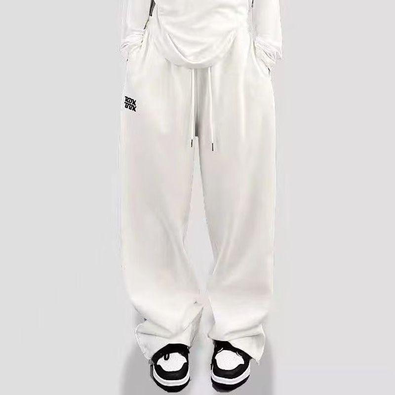 

Trendy Hip Hop Jazz Loose Outer Long-Sleeves Tops White Pants XL