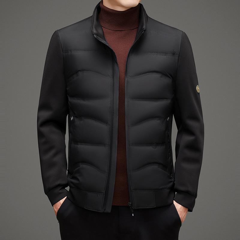 

Простая и легкая куртка-пуховик, осенняя новая мужская куртка-стойка, модная куртка-пуховик, утепленная и непромокаемая 4XL